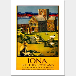 Vintage Travel - Iona Scotland Posters and Art